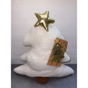 Hot Hugs Sherpa Shaped Christmas Tree Ivory Decorative Heat PadMicrowaveable NWT